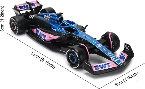 Miniatura 5 de HTLNUZD 2023 1/43 F1 Team A523#31 E.Ocon Aleación Modelo de Coche de Carreras para BWT-Alpine Die Cast Adultos Colección Coches Regalo Azul