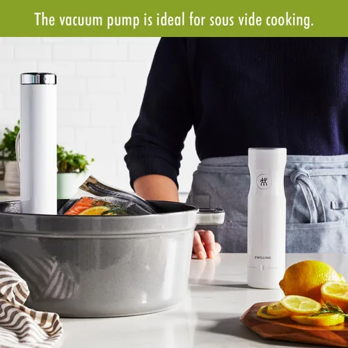 Miniatura 4 de ZWILLING Fresh & Save Máquina selladora al vacío de mano para un fácil almacenamiento y juego de 10 bolsas selladoras al vacío para alimentos, 1
