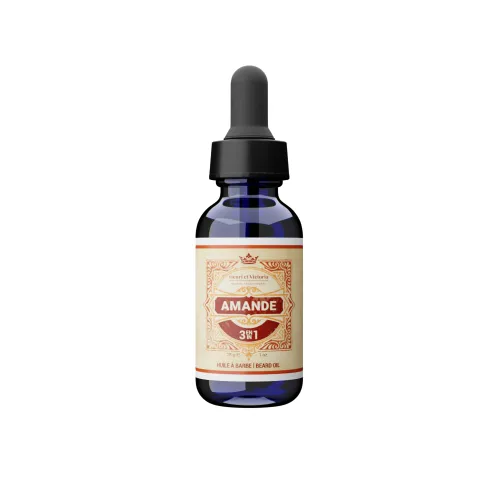 HENRI ET VICTORIA Fragancia de aceite de barba Amande | Fabricado en Canadá por expertos artesanos | Ingredientes hidratantes, no grasos, naturales