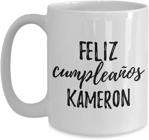 Miniatura 9 de Feliz Cumpleanos Kameron Mug Spanish Happy Birthday Personalized Name Gift Coffee Tea Cup 11 oz