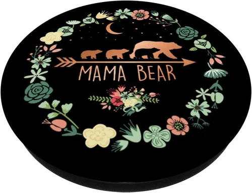 Miniatura 3 de Mama Bear Pop Socket Oro Rosa con 3 Cubs - PopSockets Grip y Stand para Teléfonos y Tabletas