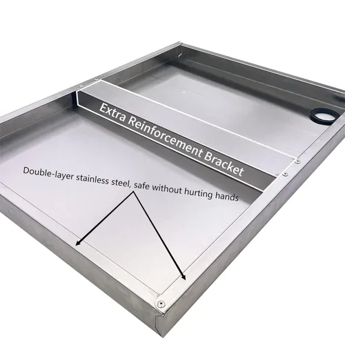 Miniatura 4 de Estante de Acero Inoxidable para Microondas, 15"x20" 180 lb Estante Flotante de Metal para Electrodomésticos de Servicio Pesado con Montaje