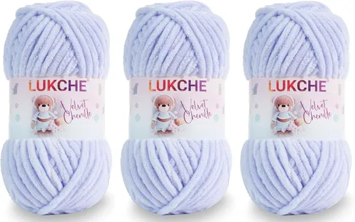 Miniatura 8 de Hilado de chenilla de terciopelo para amigurumi y punto de crochet súper voluminoso 100 gr (69,0 m) (Grosor del hilo 8 mm) (Verde espárrago) 1