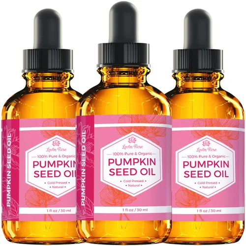 Miniatura 6 de Aceite de semillas de calabaza por Leven Rose - 100% orgánico, natural para el crecimiento del cabello e hidratante para piel seca, 2 oz
