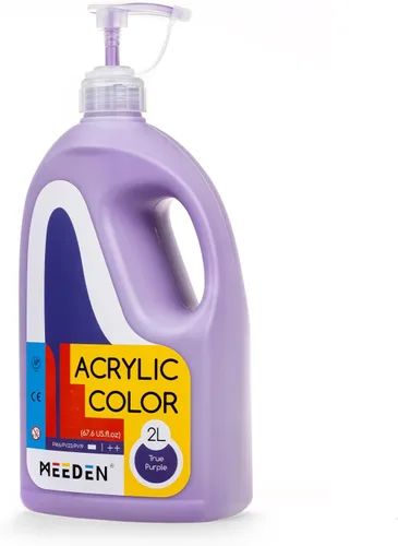 Miniatura 14 de MEEDEN Pintura acrílica azul cerúleo con tapa de bomba, 1/2 galón (2 litros/67.6 onzas), cuerpo suave, no tóxico, color rico en pigmentos, perfecta