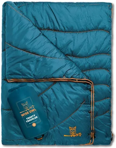 Miniatura 9 de Wise Owl Outfitters - Manta de campamento al aire libre – Manta de plumón hinchada plegable y ligera para mochilero, senderismo y viaje – Manta Negro