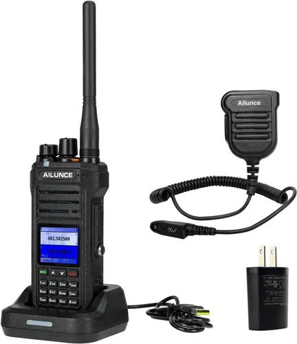 Retevis Ailunce HA1G Radio GMRS de Mano, Actualización Chirp, Radio GMRS con Micrófono de Altavoces IP67, Impermeable IP67, NOAA, 2800mAh USB-C