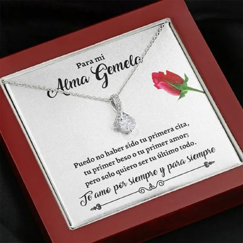 Miniatura 2 de Collar Para Mi Alma Gemela En Espanol - Regalos Para Mama Cumpleaños 39 Años, Regalos De Amor Para Parejas, Cadena Para Parejas, Regalos Para