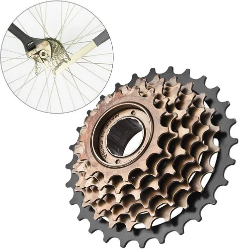 Miniatura 3 de Tbest Cassette,Tornillo de casete de rueda libre encendido,Conjunto de rueda eléctrica de bicicleta, rueda dentada de casete de rueda dentada de 7