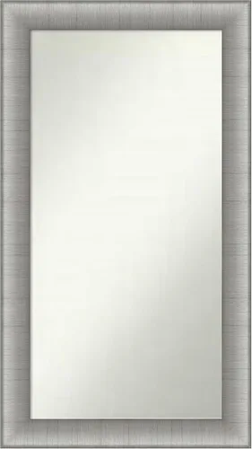 Miniatura 171 de Amanti Art Espejo de baño plateado para sobre fregadero, 28 x 47 pulgadas, espejo rectangular de plata imperial, marco de madera tradicional de gran