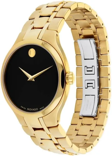 Miniatura 2 de Movado Reloj PVD de oro amarillo con esfera negra 0607227, Negro -, Moderno