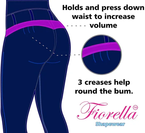 Miniatura 6 de Fiorella Shapewear Levantador de glúteos para mujer, pantalones vaqueros de cintura alta push up negro Levanta Cola Pantalones Colombianos 516BB