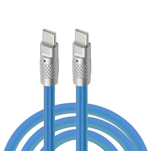 Miniatura 11 de cablecc Tipo A USB-A a USB-C Silicona Líquida Ultra Suave 120W Power USB2.0 Datos Cable Naranja Carga Rápida para Computadora Portátil Tableta