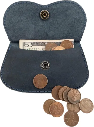 Miniatura 16 de Hide & Drink, Cartera en forma de gato, bolsa para monedas, soporte para dinero, accesorio de viaje, cuero de grano completo, hecho a mano, Negro