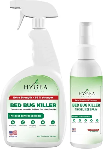 Miniatura 12 de Hygea Natural Spray de viaje natural extra fuerte para chinches y ácaros, tamaño aprobado por la TSA, apto para niños y mascotas, sin manchas