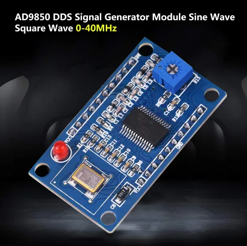 Miniatura 6 de Generador, módulo generador DDS AD9850, 2 ondas sinusoidales y 2 onda cuadrada, 0-40MHz