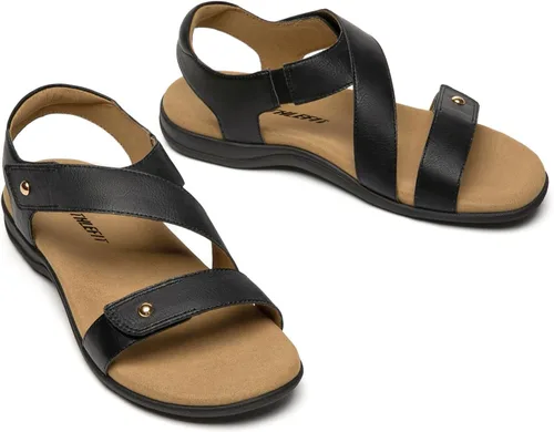 Miniatura 6 de Athlefit Sandalias ortopédicas cómodas para mujer con soporte de arco ajustable para caminar sandalias ortopédicas casuales
