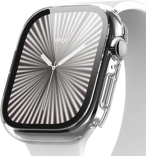 Miniatura 12 de elago Compatible con Apple Watch Case 7/8/9, protector de pantalla, protector transparente, protección completa, policarbonato duro + vidrio templado
