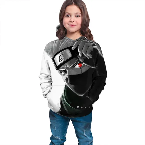 Miniatura 4 de Oboiti Sudadera con capucha de anime 3D, sudadera con capucha de bolsillo grande para niños y niñas