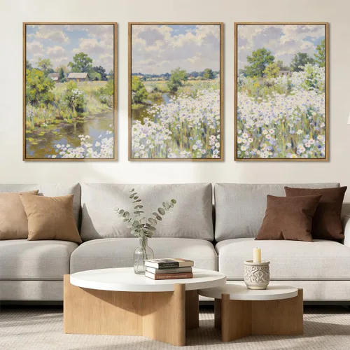 Miniatura 33 de BINCUE Lienzo de plantas botánicas neutrales, 6 piezas, arte de pared rústico, pinturas de pared de granja, impresiones botánicas de plantas