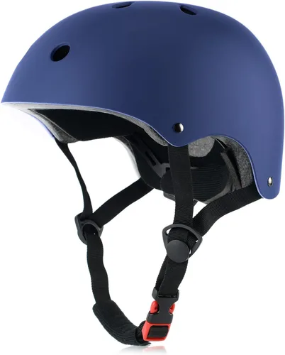 Miniatura 15 de Casco de monopatín para bicicleta, ligero, ajustable, multideporte, para ciclismo, patinaje, scooter, de 3 tallas para adultos, jóvenes y niños