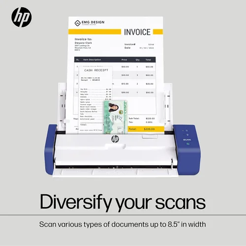 Miniatura 5 de HP Compact Desktop Duplex USB Mobile Document & Photo Scanner with Auto-Feed Tray for Portable 2-Sided Digital Scanning, Model HPPS200, for Home &