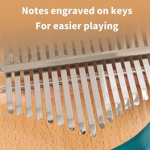 Miniatura 5 de Kalimba - Piano de pulgar de 17 teclas, piano portátil de dedo Mbira, regalos para niños y adultos, instrumento musical, pianos de pulgar, 17