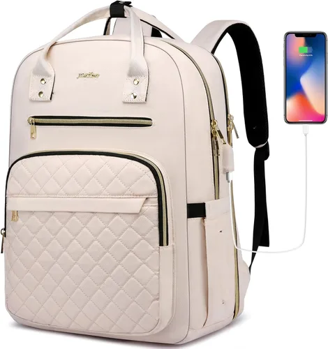 Miniatura 9 de Mochila YAMTION para mujeres y adolescentes, mochila escolar con USB para estudiantes universitarios, bolsa para portátil con TSA para trabajo