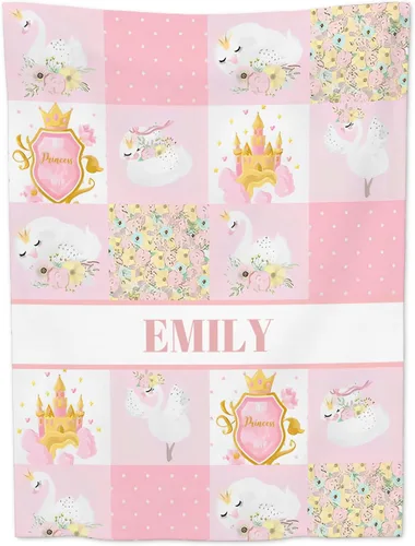 Miniatura 23 de Manta de bebé personalizada para niñas, manta de bebé personalizada con nombre, manta suave con nombre personalizado, manta de guardería rosa Tema