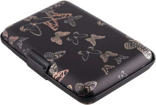 Miniatura 53 de Tarjetero de aluminio con bloqueo RFID para hombres y mujeres, elegante cartera de viaje con 7 ranuras, la mejor protección contra escaneos