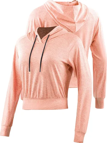 Miniatura 2 de CADMUS Sudadera corta casual de manga larga para mujer sudadera con capucha para correr paquete de 1 o 2