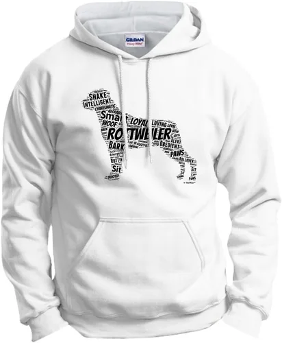 Miniatura 12 de ThisWear Rottweiler Word Art - Sudadera con capucha para perro y cachorro