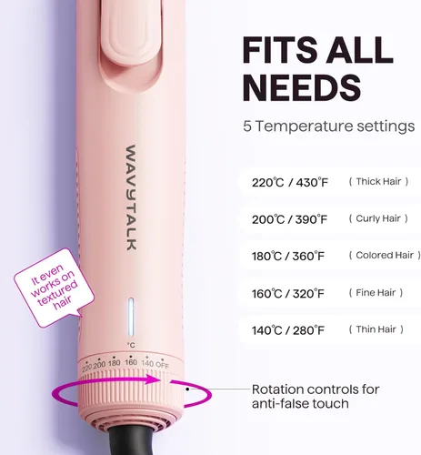 Miniatura 6 de Wavytalk Airflow Styler - Plancha rizadora de cabello, rizo fresco, bloqueo de aire frío de 360° con estilo para rizos duraderos, reduce el daño