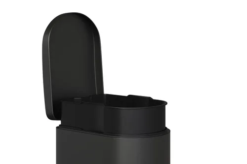 Miniatura 6 de Garvee Cubo de basura de metal de 1.6 galones / 6 litros con tapa, bote de basura delgado e impermeable para dormitorio, cubo de basura pequeño