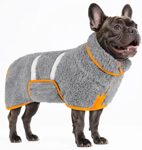 Miniatura 36 de Bienbee Bata de baño para perro, de secado rápido, súper absorbentes, para perros pequeños, medianos y grandes, abrigo de secado para después
