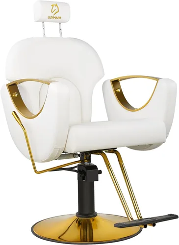 Miniatura 11 de Silla de peluquería hidráulica, sillas de salón Silla giratoria de 360 grados, altura ajustable para estilista de peluquería de salón de tatuajes