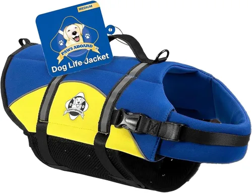 Miniatura 28 de Chaleco salvavidas para perros – Chaleco de natación para perros, ajustable, reflectante, cómodo, varios colores, patrones, chaleco de natación