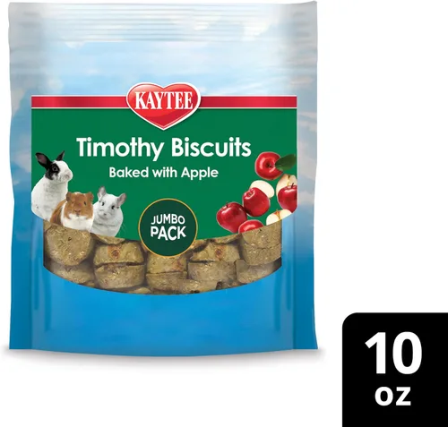 Miniatura 9 de Kaytee Timothy Biscuits Golosinas Horneadas con Manzana para Conejos, Cobayas, Chinchillas, Hámsters, Jerbos y Ratones, 10 oz