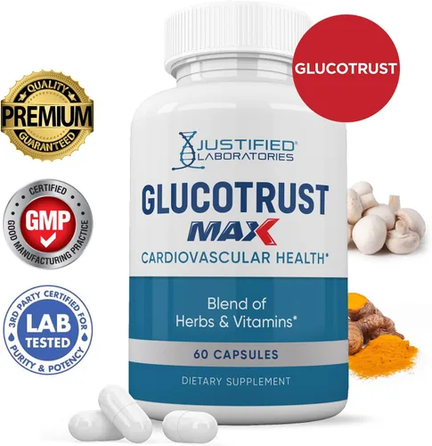 Miniatura 2 de Justified Laboratories Glucotrust Max 1295MG Formula Suplemento Píldoras 120 Cápsulas (paquete de 2)