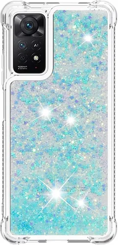 Miniatura 96 de Glitter Sparkle Moving Quicksand Flowing Cover para Xiaomi Redmi Note 10S Bling Liquid Clear Star Heart Silicona Bumper Funda transparente de goma a