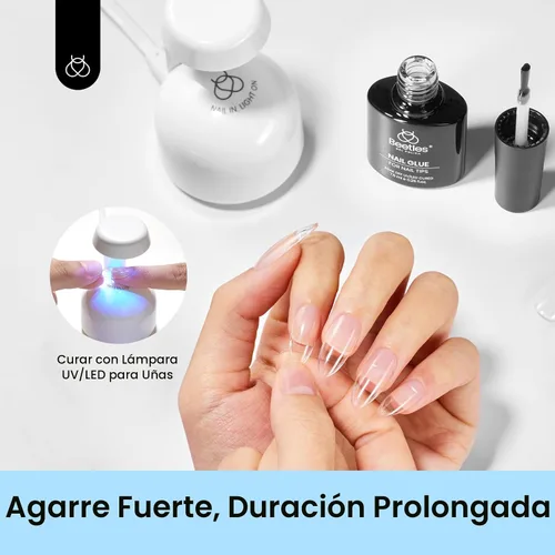 Miniatura 4 de Beetles - Gel de pegamento de uñas 9 en 1 para puntas de uñas y uñas acrílicas transparentes de larga duración, pegamento de extensión UV