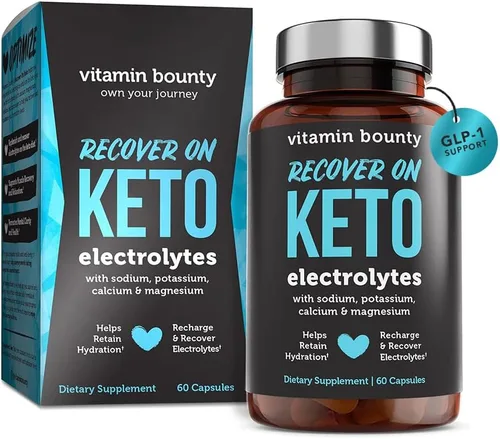 Vitamin Bounty Recover On Keto Electrolytes - Suplementos Keto, Pastillas de Electrolitos, Suplemento de Electrolitos, Vitaminas Keto, Hidratación