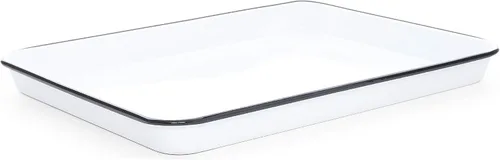 Miniatura 7 de Sartén para Brazo de Gitano Enamelware, 16.25 x 12.5 pulgadas, Salpicado Negro/Blanco