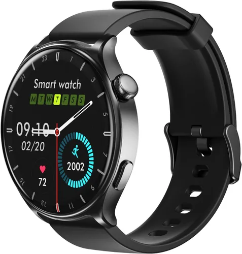 Miniatura 7 de YMS Reloj inteligente para mujer, Android, los mejores relojes de fitness impermeables para hombres (respuestas/hacer llamadas), frecuencia Negro