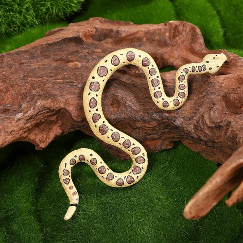 Miniatura 8 de Ipetboom Juguete de serpiente de cascabel de goma, serpiente espeluznante, 1 pieza de simulación de serpiente de Halloween, serpiente falsa, juguete