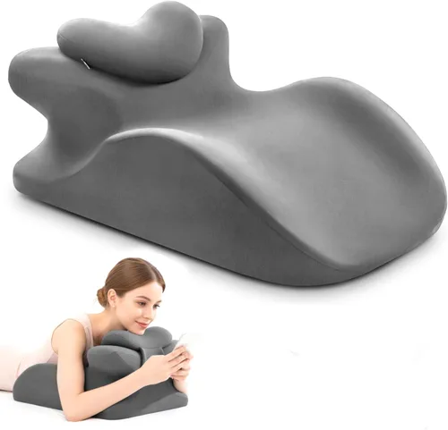 Miniatura 8 de Almohada de cuña de espuma viscoelástica, almohada ergonómica de lectura y cuña de cama para dormir, soporte de espalda, reflujo ácido y elevación