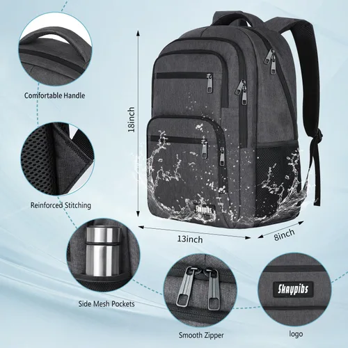 Miniatura 4 de Skaypibs Mochilas escolares para mujeres, mochilas escolares para niñas, niños y adolescentes, mochilas para laptop de 15.6 pulgadas con puerto