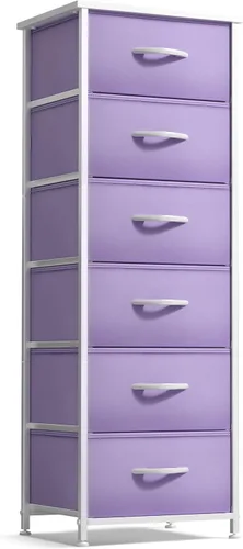 Miniatura 9 de Sorbus Cómoda de tela para dormitorio de niños, cómoda de 5 cajones, torre de almacenamiento alta, organizador de ropa, para armario, sala