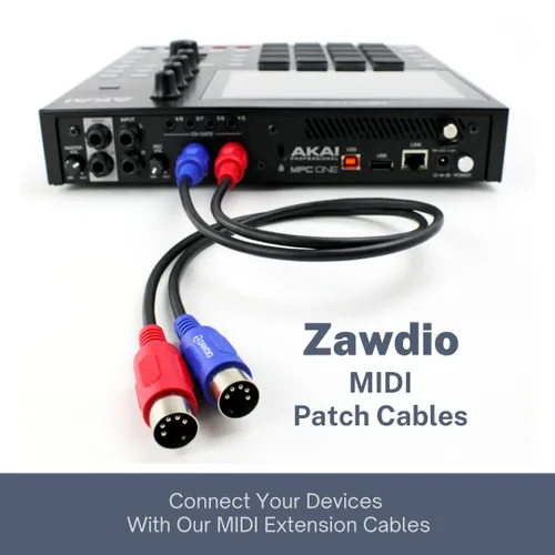 Miniatura 2 de Juego de cables de conexión MIDI de 2 a 5 pines DIN macho a macho de 18 pulgadas