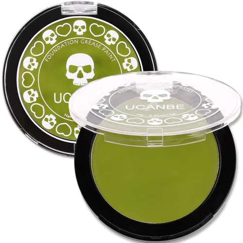 Miniatura 15 de UCANBE Base de maquillaje facial y corporal en crema negra, pintura de grasa profesional no tóxica, paleta de pintura facial para Halloween